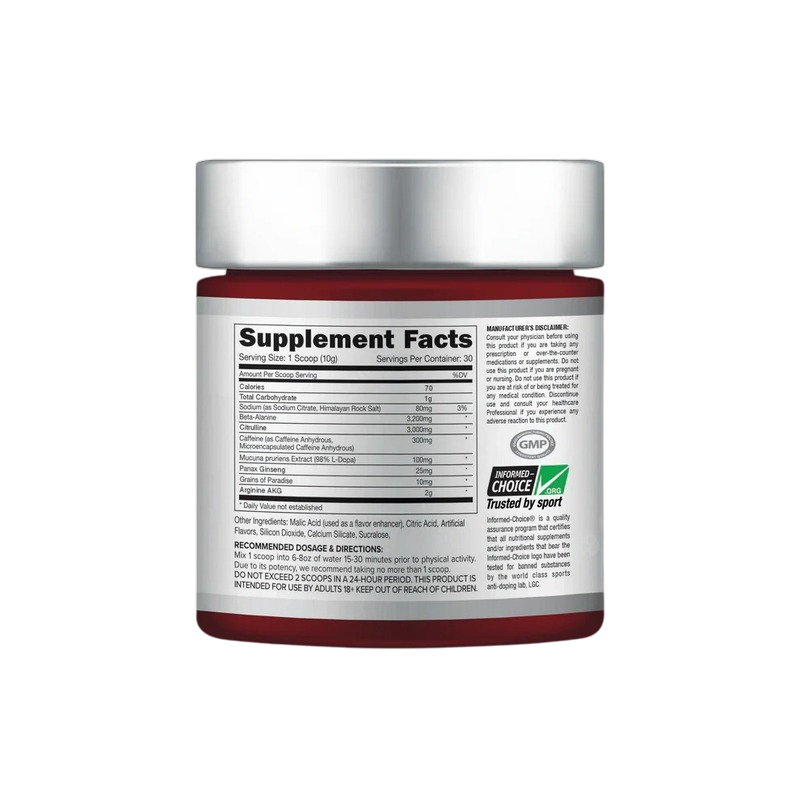 Pro Esthatic Nutrition Psycho Pre workout 40 Servings - Black Currant